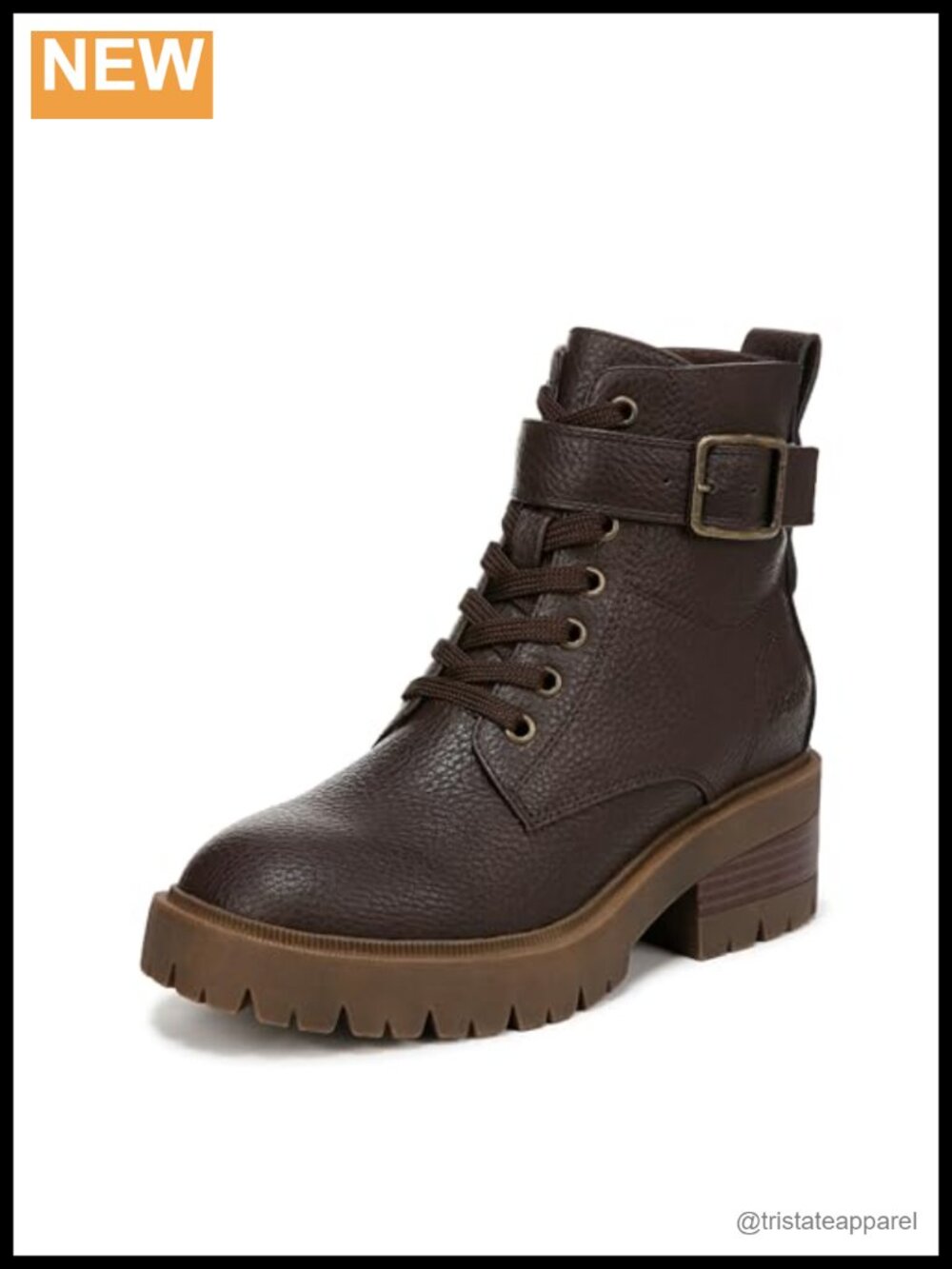 Vegan Faux Leather Womens Combat Boot Side Zip Lace Up Block Heel Ankle Bootie